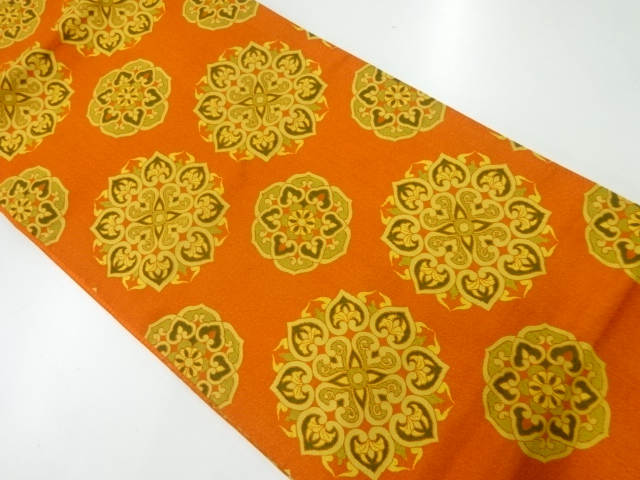 華紋模様織出し全通袋帯